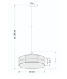 Kutek Lavone Lampa wisząca LAV-ZW-6(BN)600-2/R