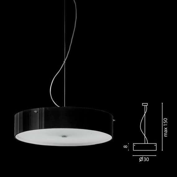 Lampa wisząca szklana Ramko Lima Mini szary połysk