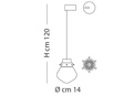 Light Hearth SP 7/295 Lampa WIsząca LED przezroczysty/czarny lakierowany Sillux 