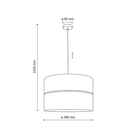 Zwis TK Lighting Calma 11601