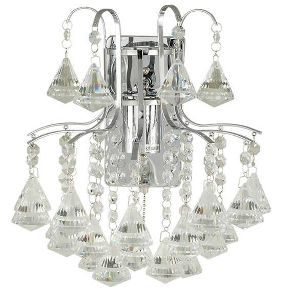 Lampa Ścienna kryształowa Elem Monte Carlo 6246/1 8C chrom