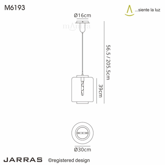 Lampa wisząca Mantra Jarras 6193
