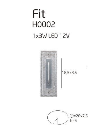 Kinkiet do zabudowy MaxLight Fit H0002