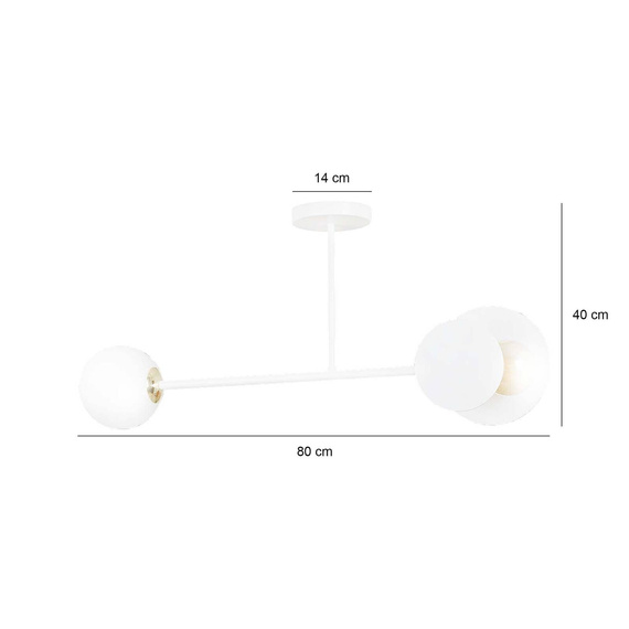 Lampa sufitowa MINERVA 2 WHITE biały (613/2) - Emibig