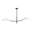Lampa sufitowa LOTUS 2 WHITE/GOLD czarny (1107/2) - Emibig