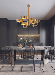 Lampa wisząca Masiero Sound S6 Złota