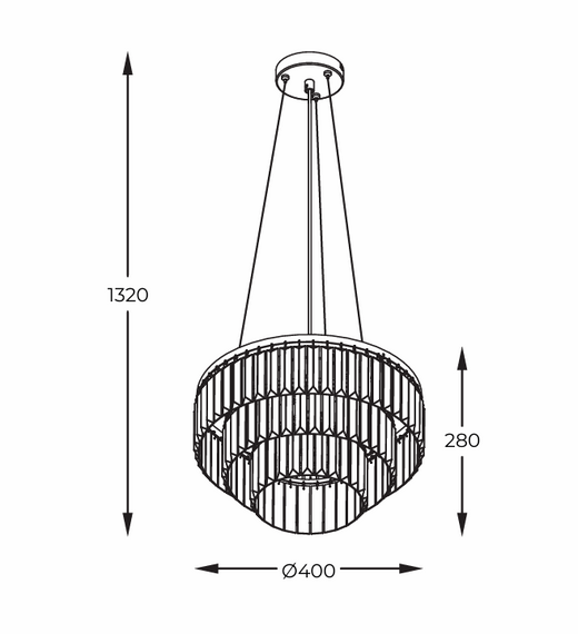 Lampa wisząca Zuma Line Tifanny P17127-4-1GD