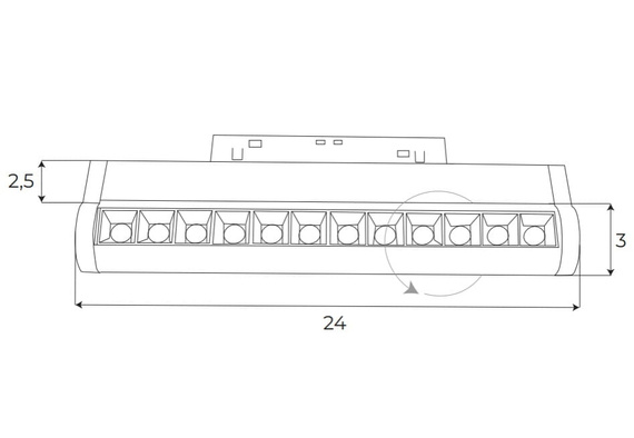 Lampa Liniowa Magnetyczna System On/Off Maxlight Magnetic M0019N