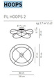 Hoops PL 2 Lampa Sufitowa AXO Light złota LED