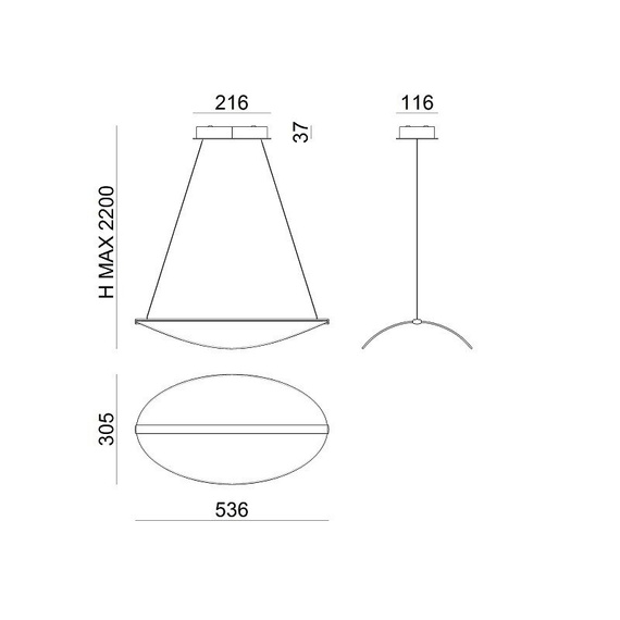 Lampa Wisząca Led Linea Light Diphy 8172