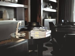 Lampka nocna z czarnym abażurem Pujol Eve nikiel