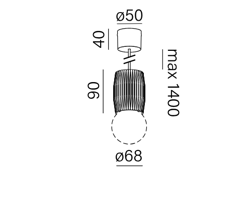 Lampa wisząca AQForm Triba 59915-0000-U8-PH-82