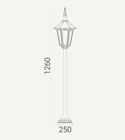  Norlys Lampa stojąca zewnętrzna 304BL Modena 