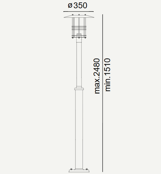 Norlys Lampa stojąca zewnętrzna 281BL Stockholm Big