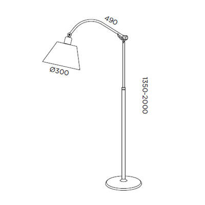 Lampa podłogowa Pujol P-1005 Nm Americana