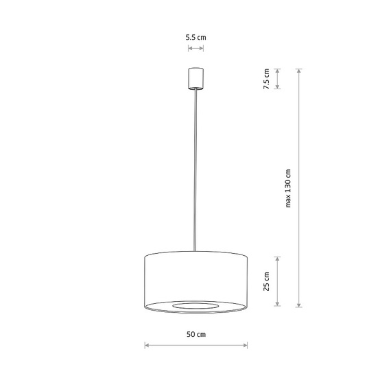 Lampa wisząca Nowodvorski Cedro M 11665 Beżowa