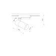 Oprawa szynowa Nowodvorski Profile Tinos Led 20W 10374 3000K