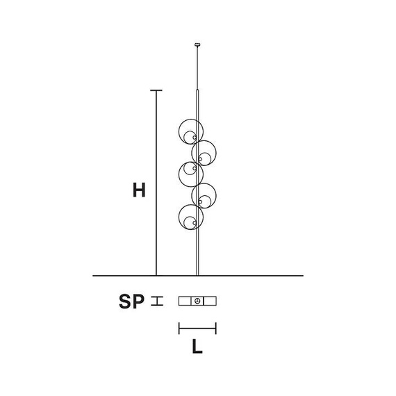Lampa podłogowa Włoska Masiero Sound stl5
