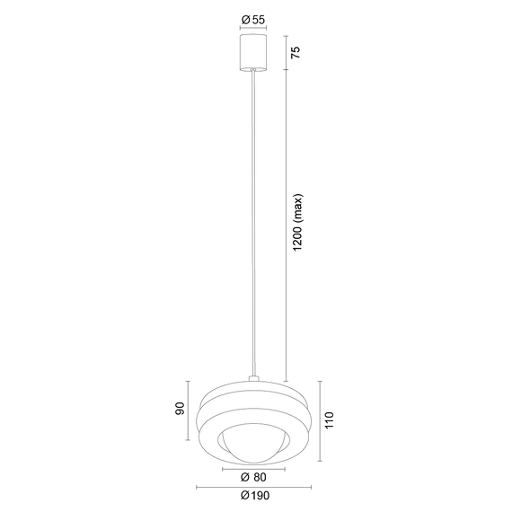 Lampa Wisząca Argon Tevo 8814