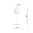 Lampa biurkowa OSLO LN WHITE/OPAL biały (1189/LN) - Emibig