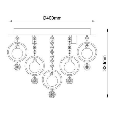 Zuma Line Lampa sufitowa 19031-M Gressa