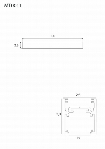 Szyna Magnetyczna Płytka Natynkowa Maxlight Magnetic MT0011 1m Czarna
