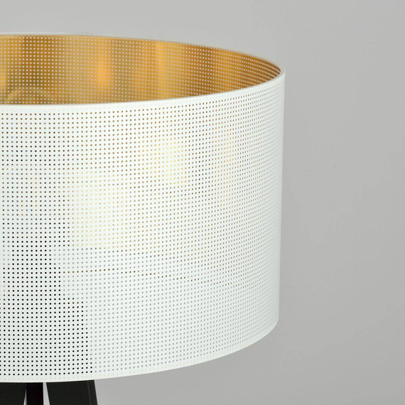 Podłodowa lampa ASTON LP1 WHITE/GOLD  czarny (1147/LP1) - Emibig