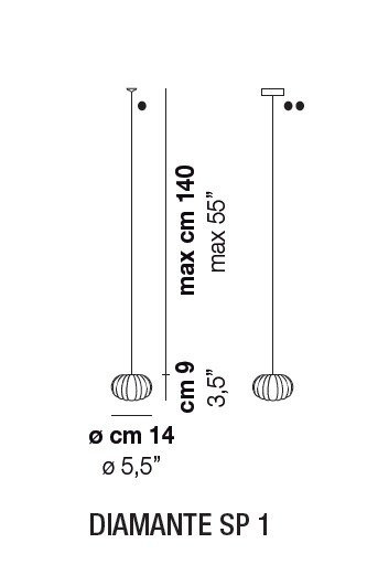 Lampa Wisząca VISTOSI DIAMANTE SP P transparentna 