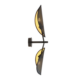 Lampa ścienna VENE K2 BLACK/GOLD czarny (1158/K2) - Emibig