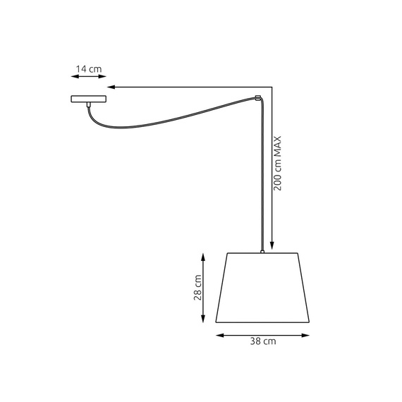 Żyrandol Emibig Ascot 1 Gray (1424/1)
