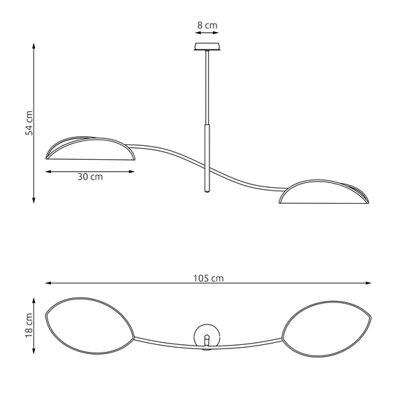 Plafon Emibig Lotus 2 Bl Natural (1463/2)