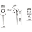Lampa punktowa Novolux 463A-G21X1A-02 Geronimo