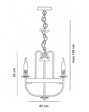 Lampa zwieszana Chromowy Berella Light Erno 5 BL0738