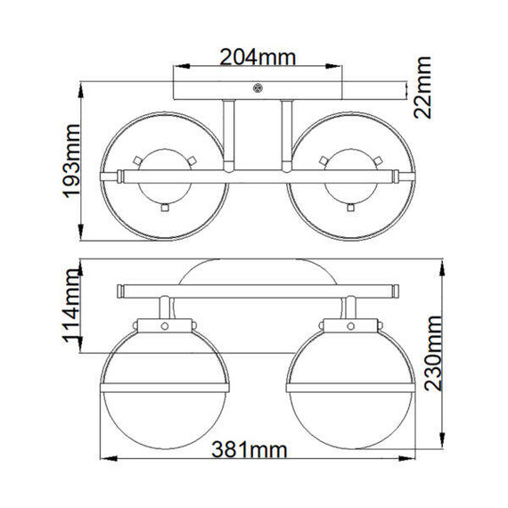 Elstead Lighting Hollis HK-HOLLIS2-C-HB-BATH Lampa ścienna