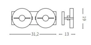 Lampa ścienna, Lampa sufitowa Ideal Lux Glim PL2