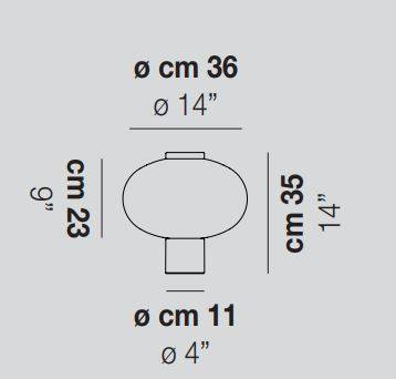 Vistosia Lampa stołowa RIFLESSOLT1 CR/TR BKS