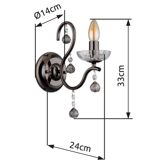 Lampa ścienna Camila 64134W Globo Lighting