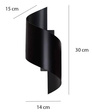 Natynkowa lampa ścienna SPINER BLACK czarny (920/2) - Emibig