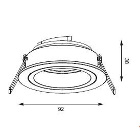 Oprawa do zabudowy Zuma Line Chuck DL Round 92699-N
