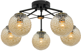 Lampa Wisząca Elem Rosa 2100/5 BLACK