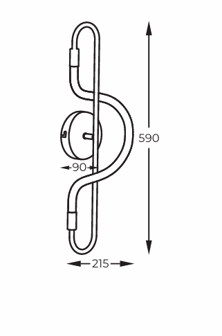 Lampa ścienna Zuma Line Balbo 20006WB-BK