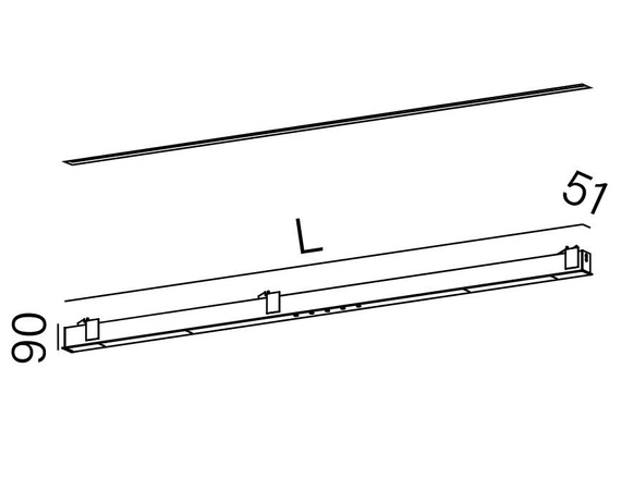 Lampa do zabudowy Aqform 3000K MIXLINE INV LED wpuszczany 30228-M930-W3-00-12 167cm