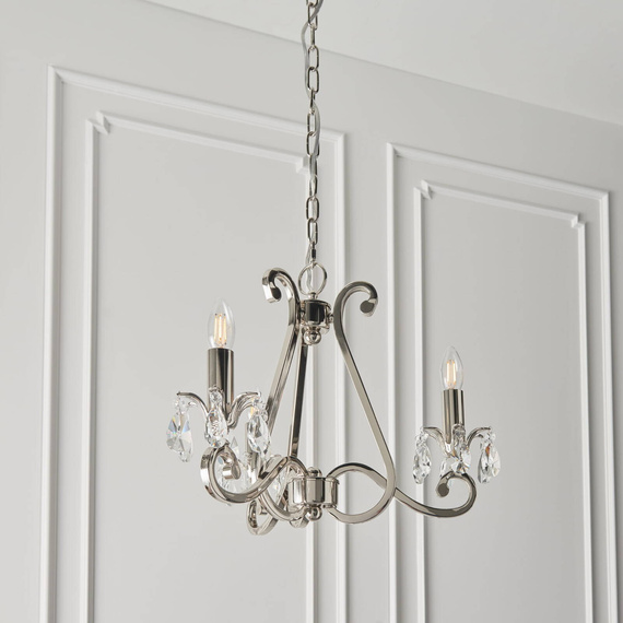 Interiors UL1P3N Lampa wisząca Oksana 3 Polerowany Nikiel