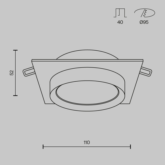 Wpust Maytoni Hoop DL086-GX53-SQ-W