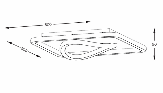 Zuma Line Lens MX3889-1B-3BGT Plafon