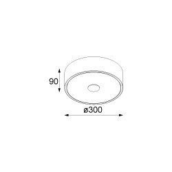 Cleoni Alan Plus 30 LED Plafon Srebrny