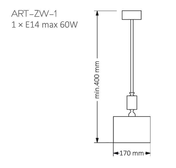Lampa Wisząca Kutek Mood Artu ART-ZW-1(N)