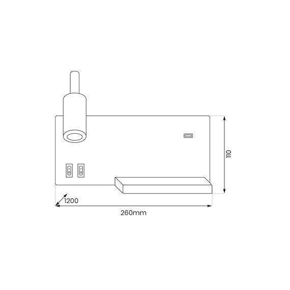 Kinkiet Milagro Shelf ML6344