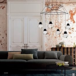 Light Hearth SP 8/295 Lampa WIsząca LED przezroczysty/czarny lakierowany Sillux