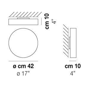 Plafon 42 cm VISTOSI SOGNO PP 42